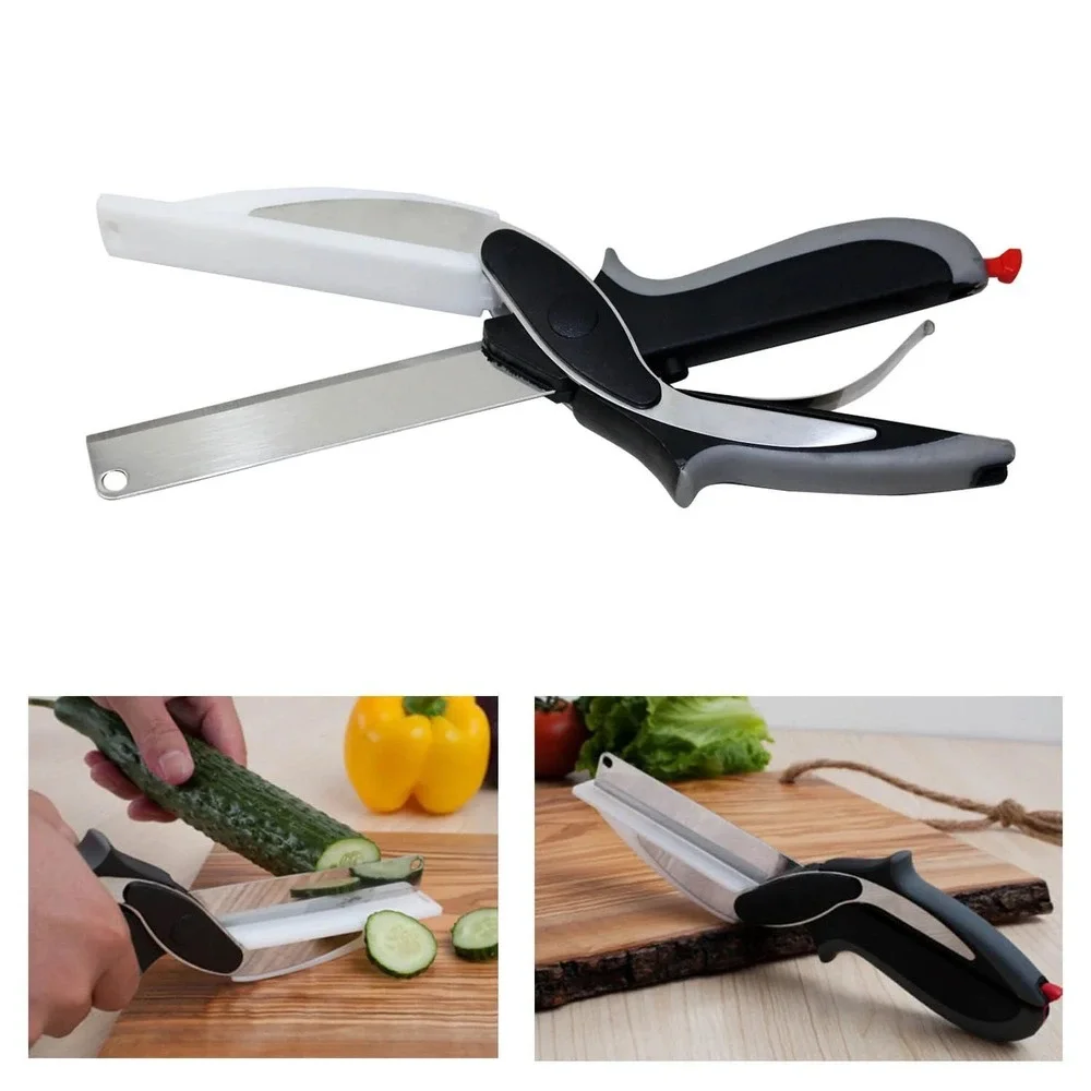 2-Clever‎ Cutter 2-in-1 knife and cutting board kitchen scissors. Chops & Slices